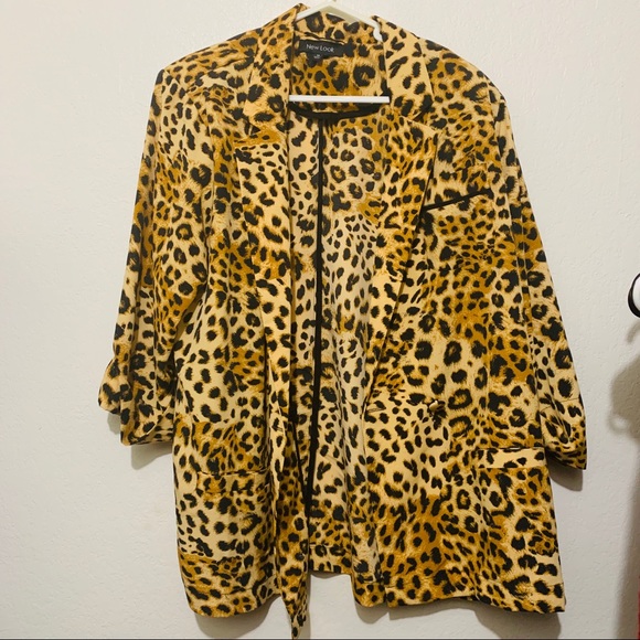 New Look Cheetah Print Jacket Size 1X - Picture 1 of 3